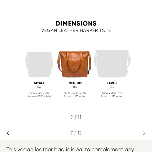 Simple Modern Vegan Leather Work Tote - Picture 5 of 12